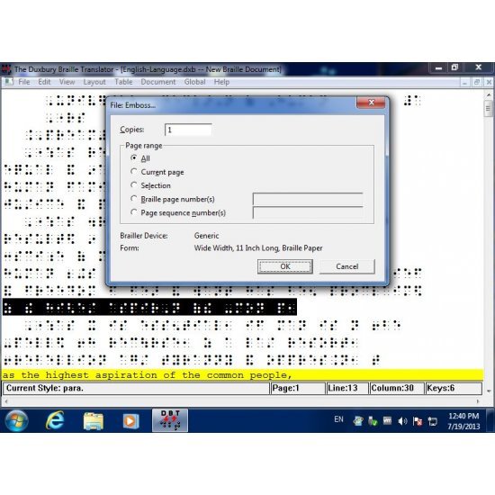 Duxbury Braille Software with SMA